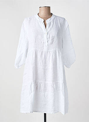 Rochie scurtă mâneci 3/4 mâneci 3/4 alb NAIS femeie