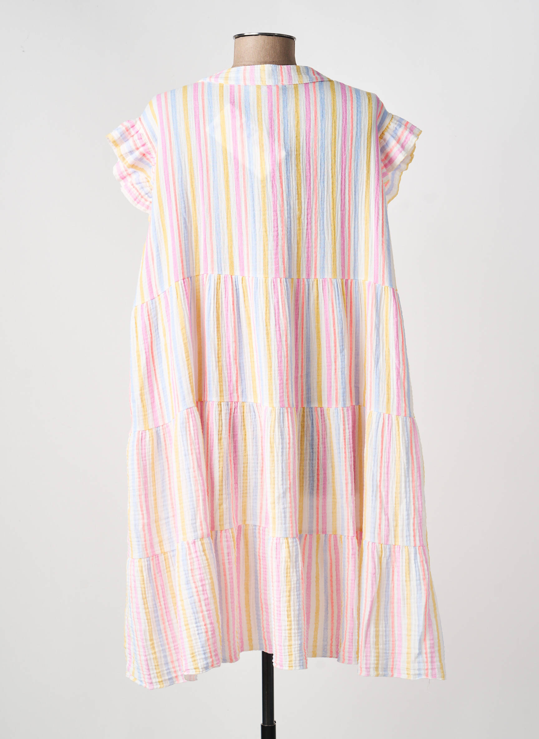 Rochie midi țesătură crep mâneci scurte roz ROSAN & CO femeie