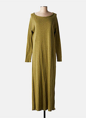 Rochie lungă mâneci lungi mâneci lungi verde AMERICAN VINTAGE femeie