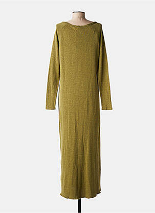 Rochie lungă mâneci lungi mâneci lungi verde AMERICAN VINTAGE femeie