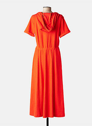 Rochie lungă mâneci scurte mâneci scurte portocalie I.CODE (By IKKS) femeie