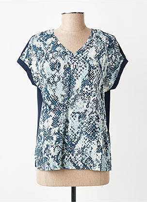 Tricou guler în v mâneci scurte albastru STREET ONE femeie