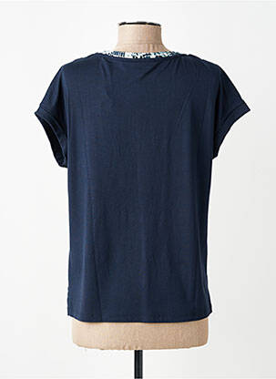 Tricou guler în v mâneci scurte albastru STREET ONE femeie
