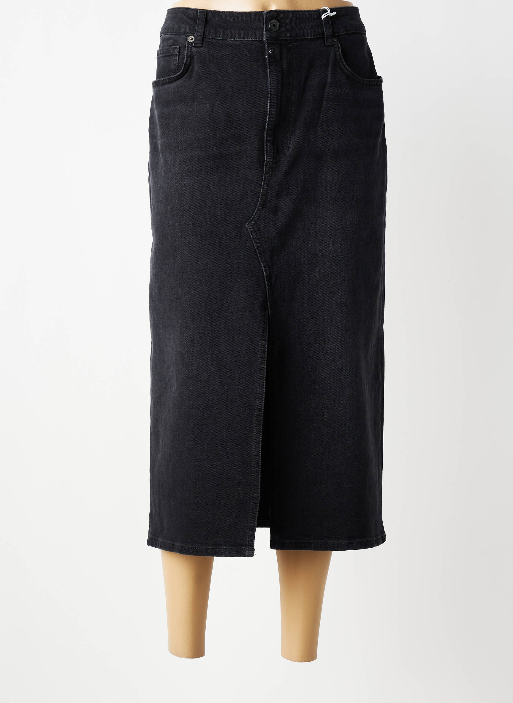 Fustă midi elasticitate negru CUP OF JOE DENIM femeie