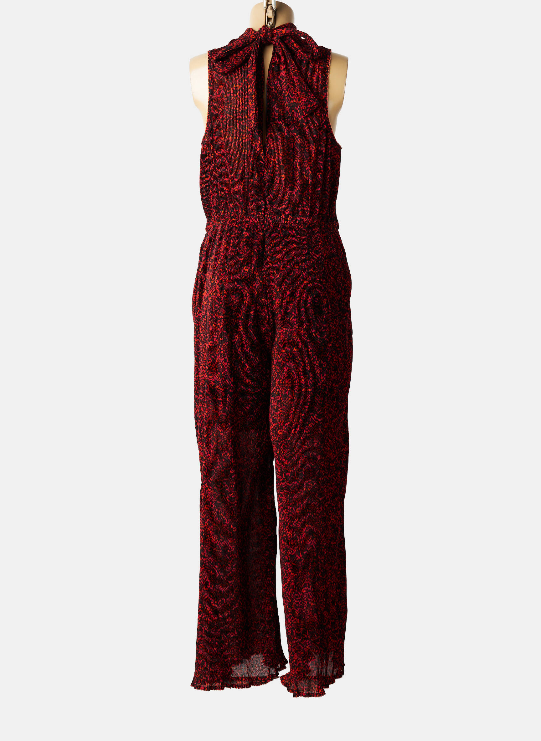 Salopetă-pantalon țesătură crep fără mâneci portocalie SCOTCH & SODA femeie