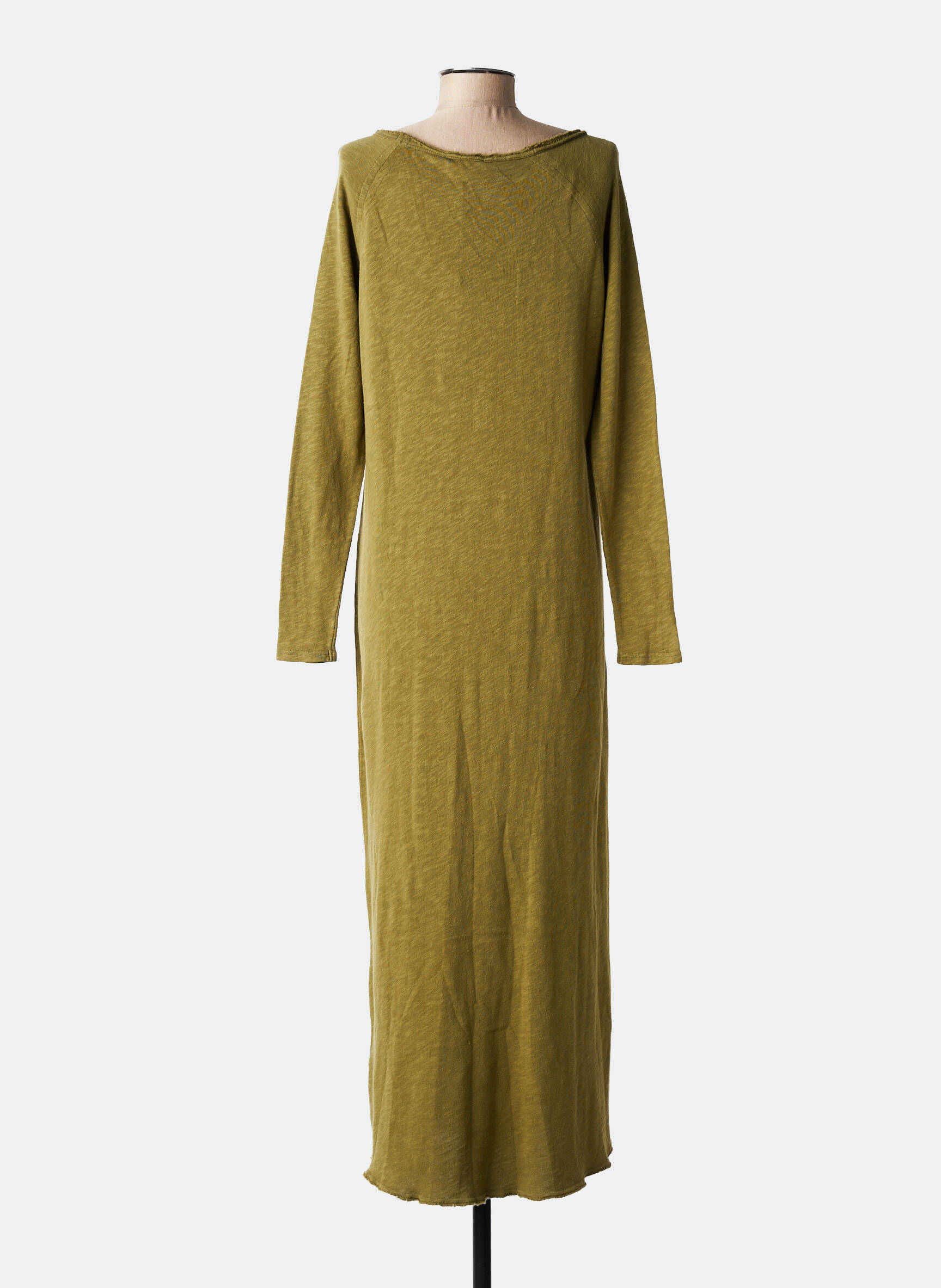 Rochie lungă mâneci lungi mâneci lungi verde AMERICAN VINTAGE femeie