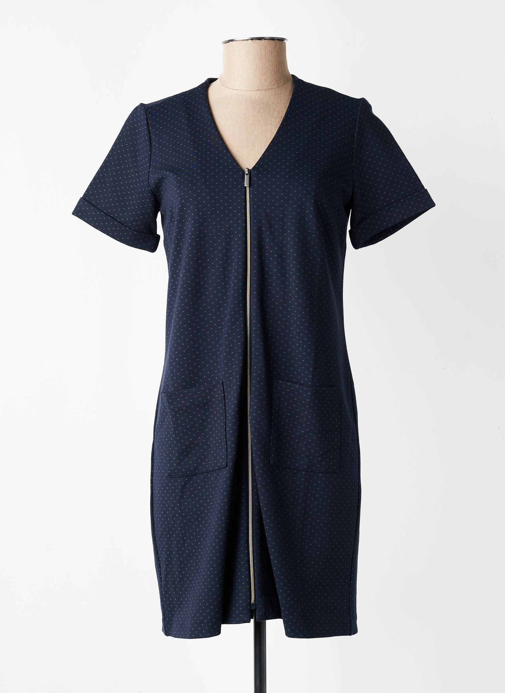 Rochie scurtă mâneci scurte mâneci scurte albastru I.CODE (By IKKS) femeie