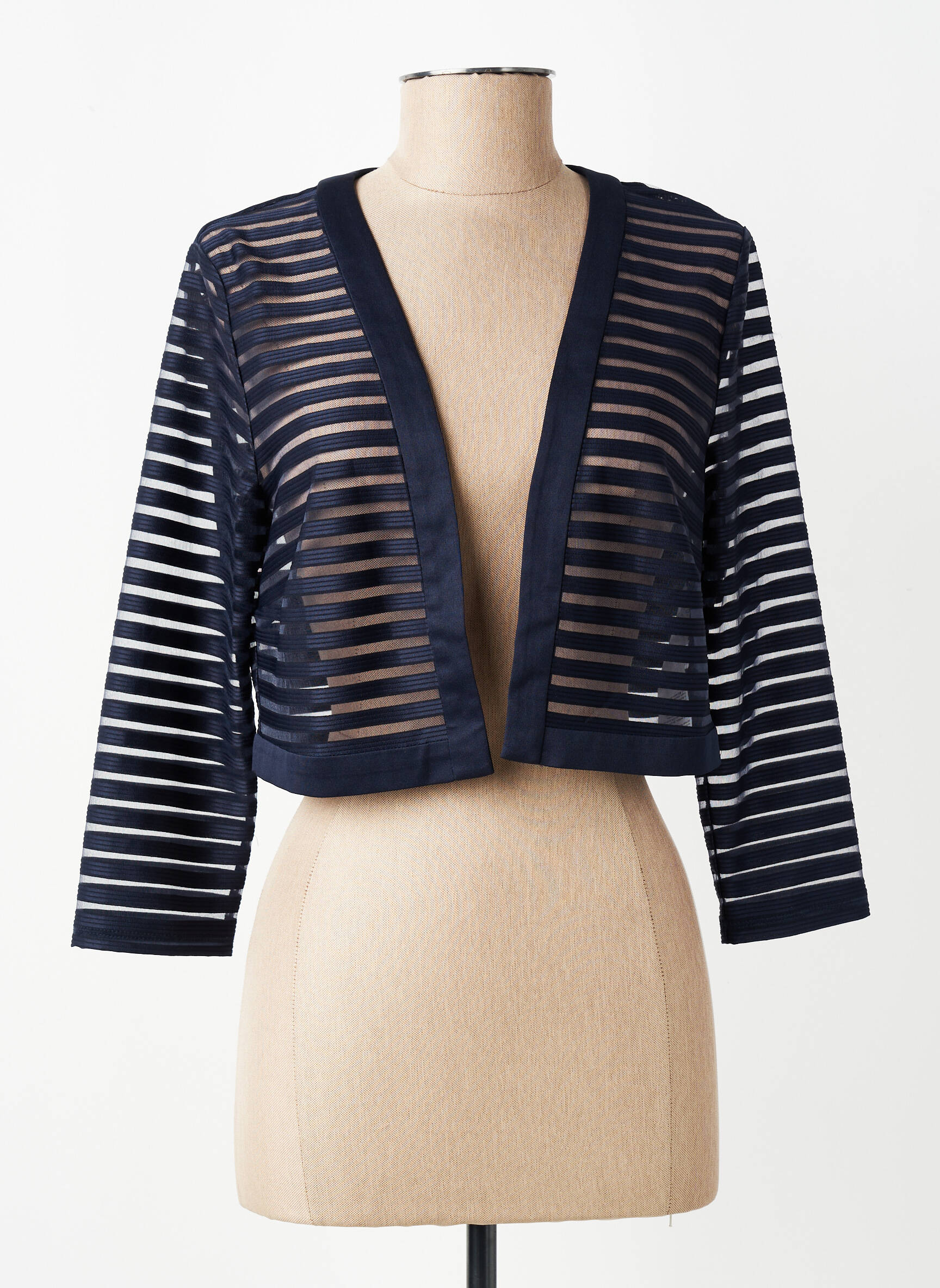 Vestă cu mâneci lungi croială cambrată albastru VERA MONT femeie