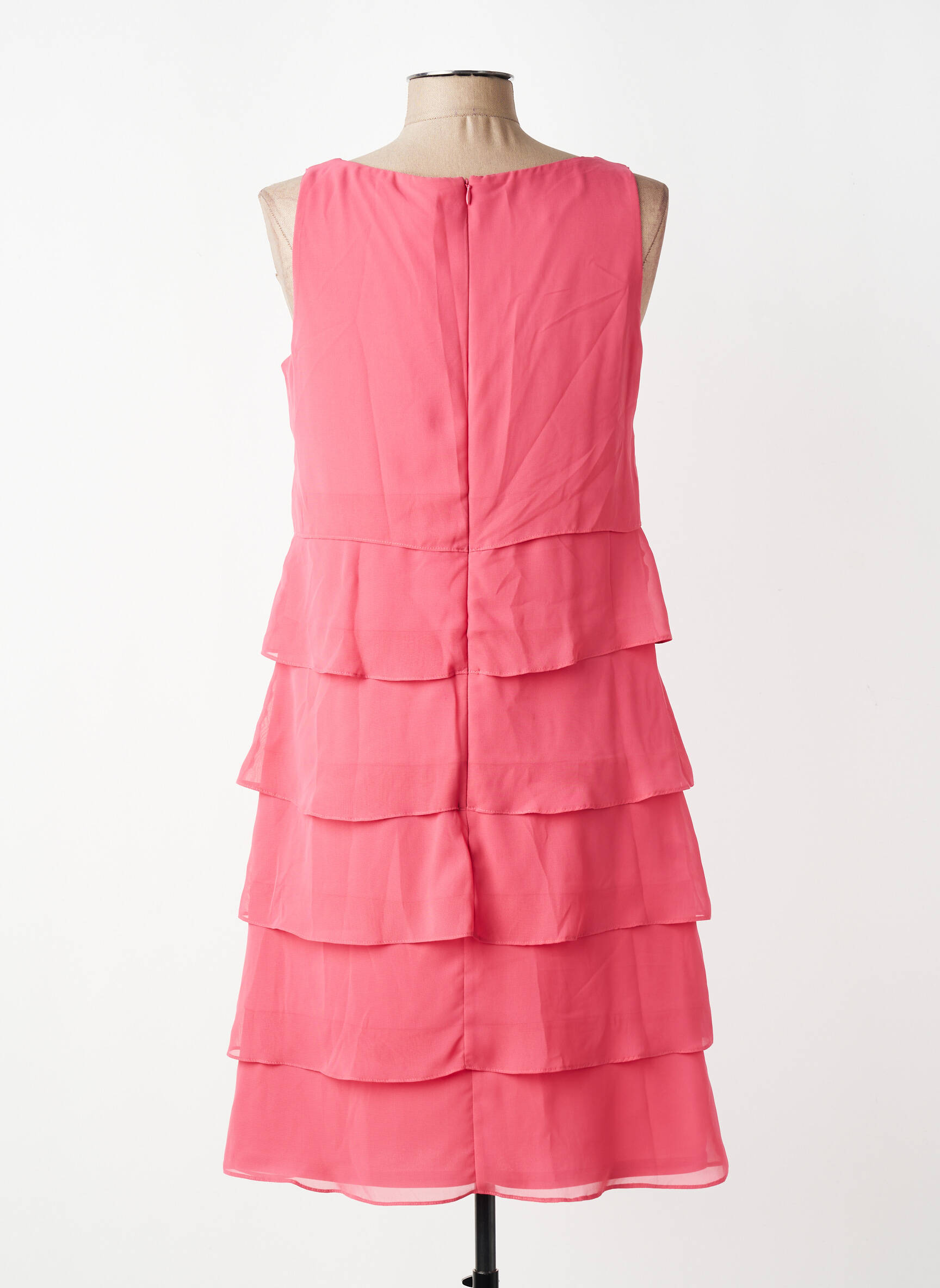Rochie midi croială fluidă fără mâneci roz VERA MONT femeie
