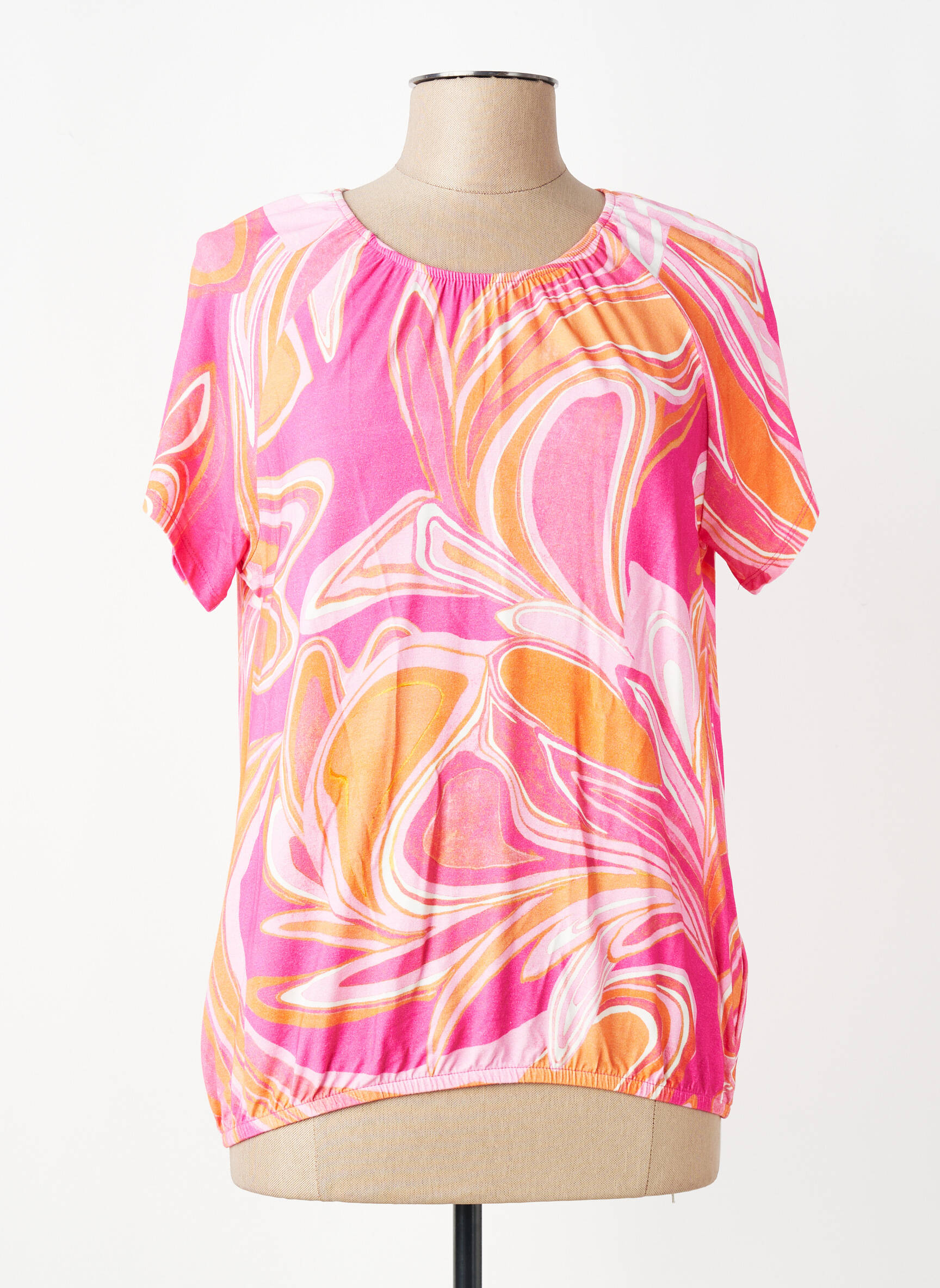 Tricou imprimeu fantezie mâneci scurte roz BETTY BARCLAY femeie