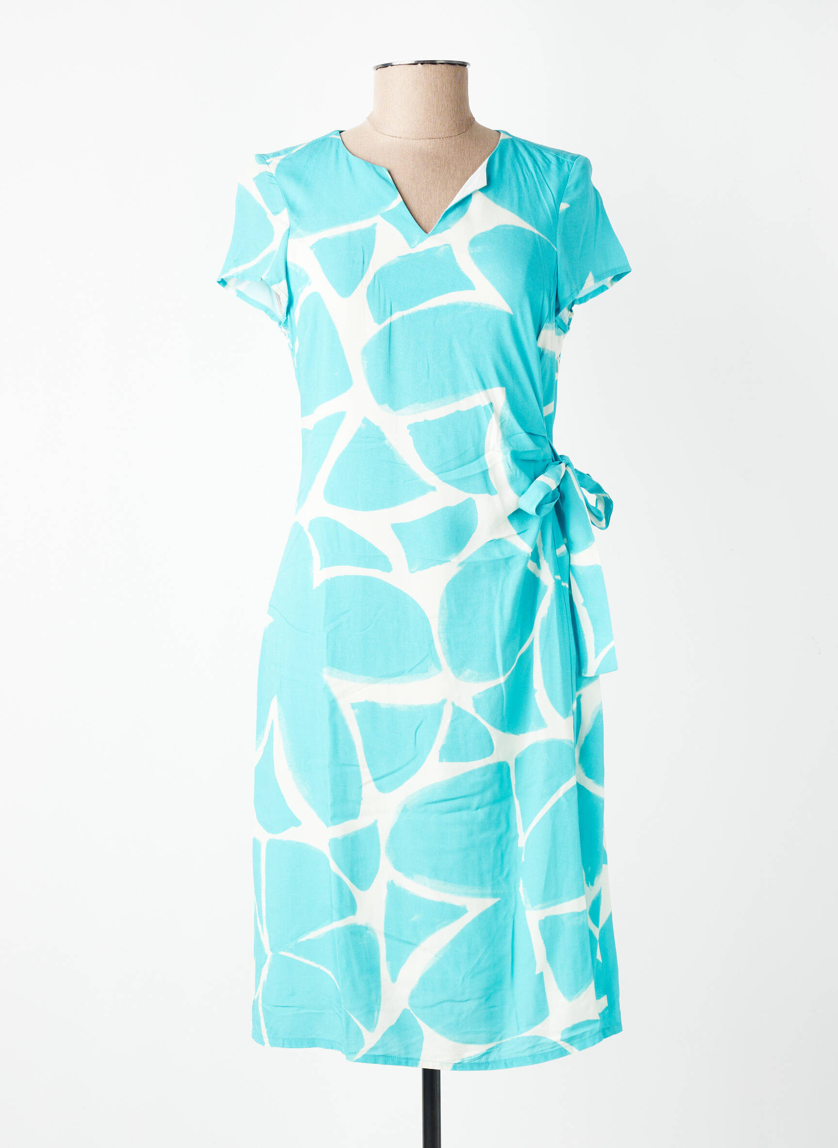 Rochie scurtă mâneci scurte mâneci scurte albastru SIGNE NATURE femeie