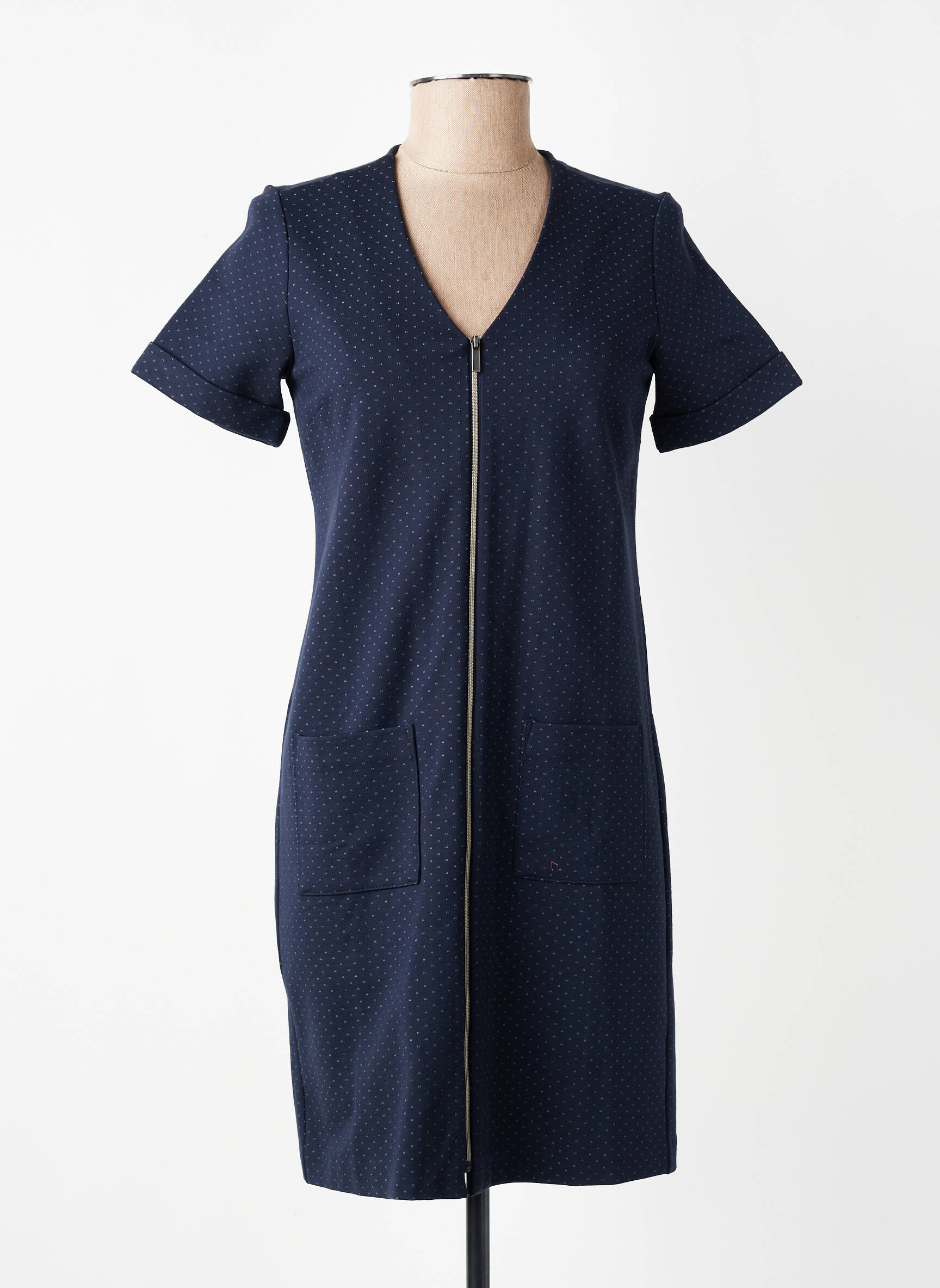Rochie scurtă mâneci scurte mâneci scurte albastru I.CODE (By IKKS) femeie