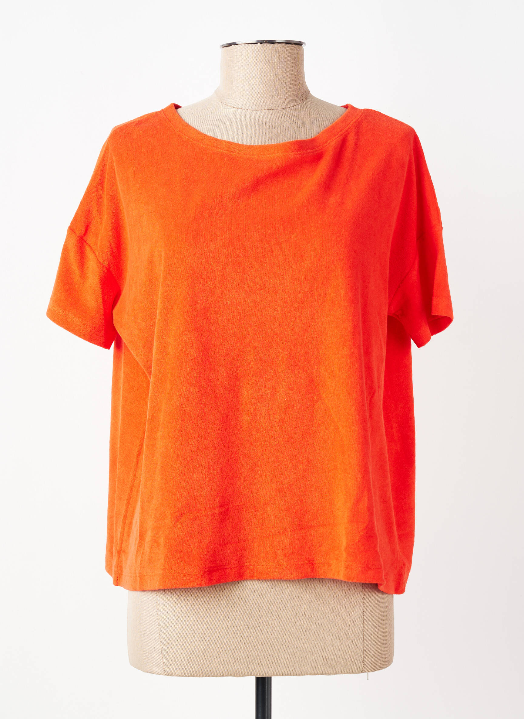 Tricou croială dreaptă mâneci scurte portocalie ANONYM APPAREL femeie