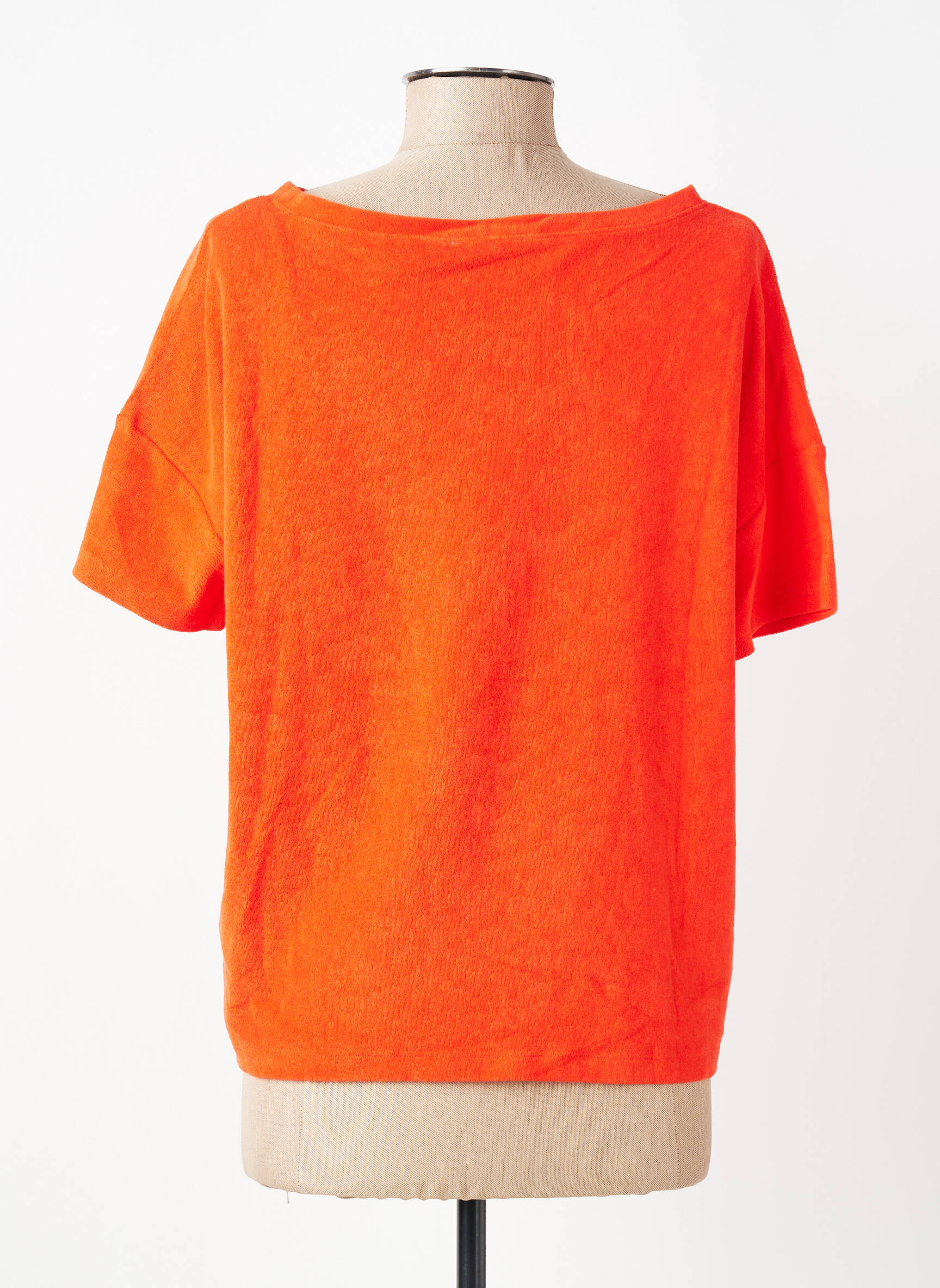 Tricou croială dreaptă mâneci scurte portocalie ANONYM APPAREL femeie
