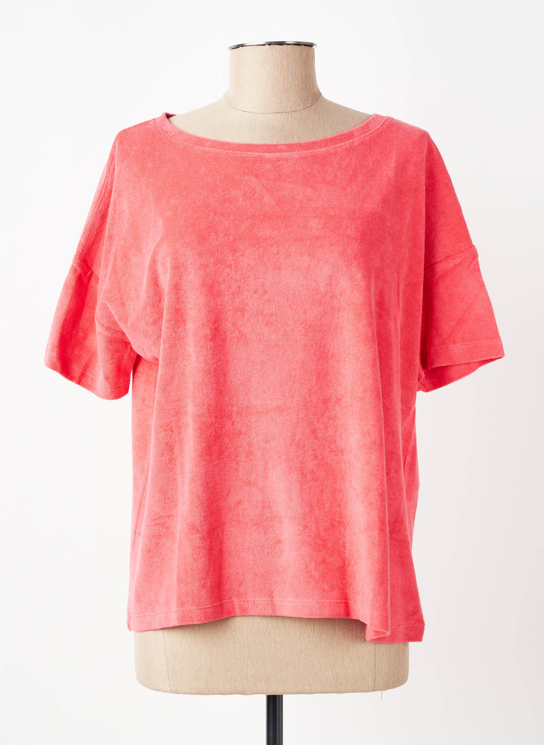 Tricou croială dreaptă mâneci scurte roz ANONYM APPAREL femeie