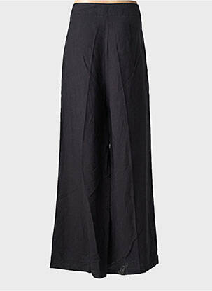 Pantalon larg închidere cu fermoar lateral talie înaltă negru LA FEE MARABOUTEE femeie