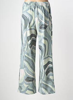 Pantalon larg țesătură poplin mărime normală verde BETTY BARCLAY femeie