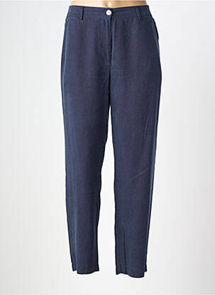 Pantalon chino țesătură poplin mărime normală albastru NICE THINGS femeie