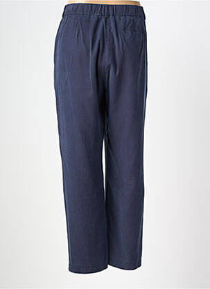 Pantalon chino țesătură poplin mărime normală albastru NICE THINGS femeie