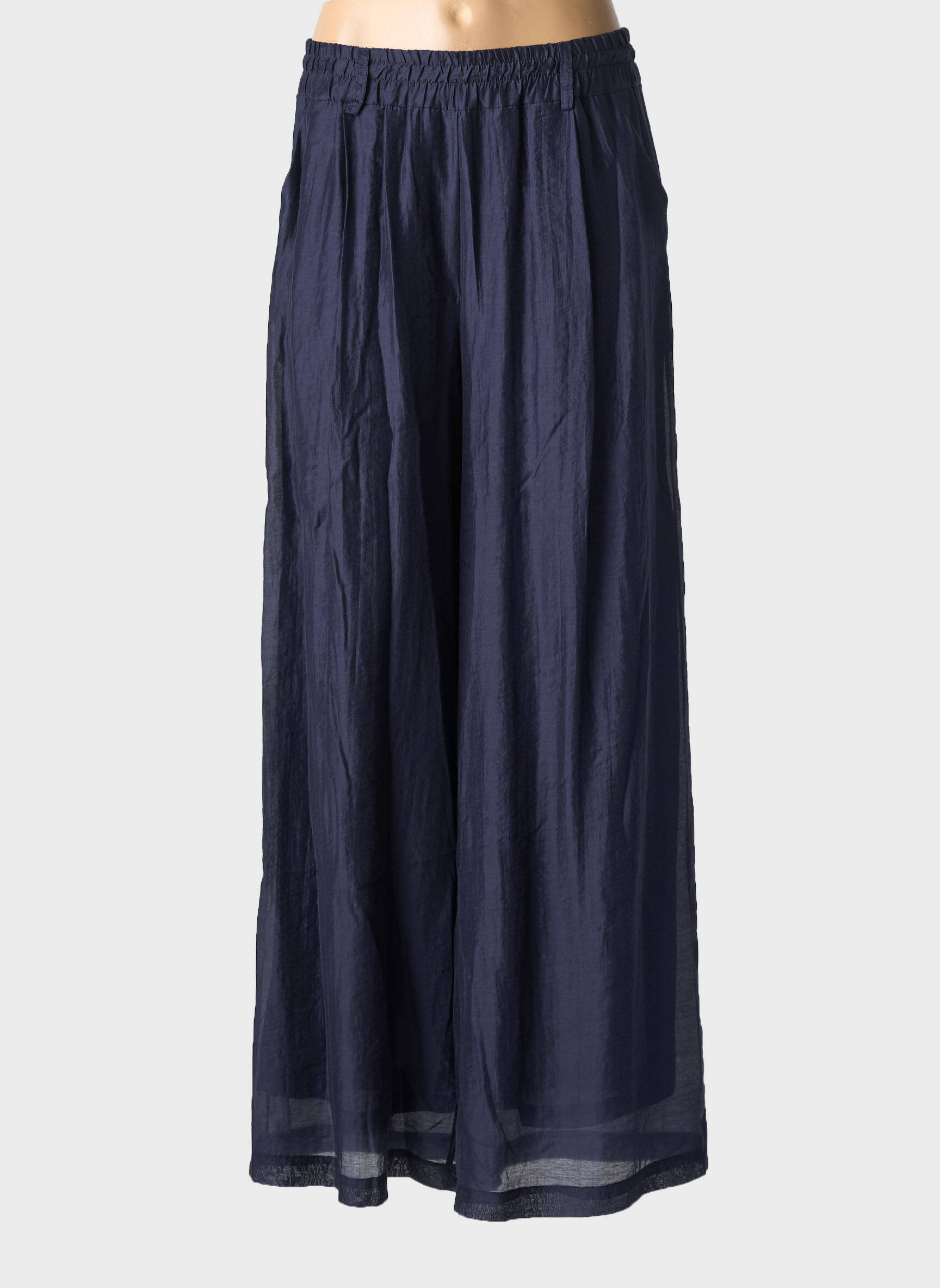 Pantalon larg țesătură crep mărime normală albastru TINSELS femeie