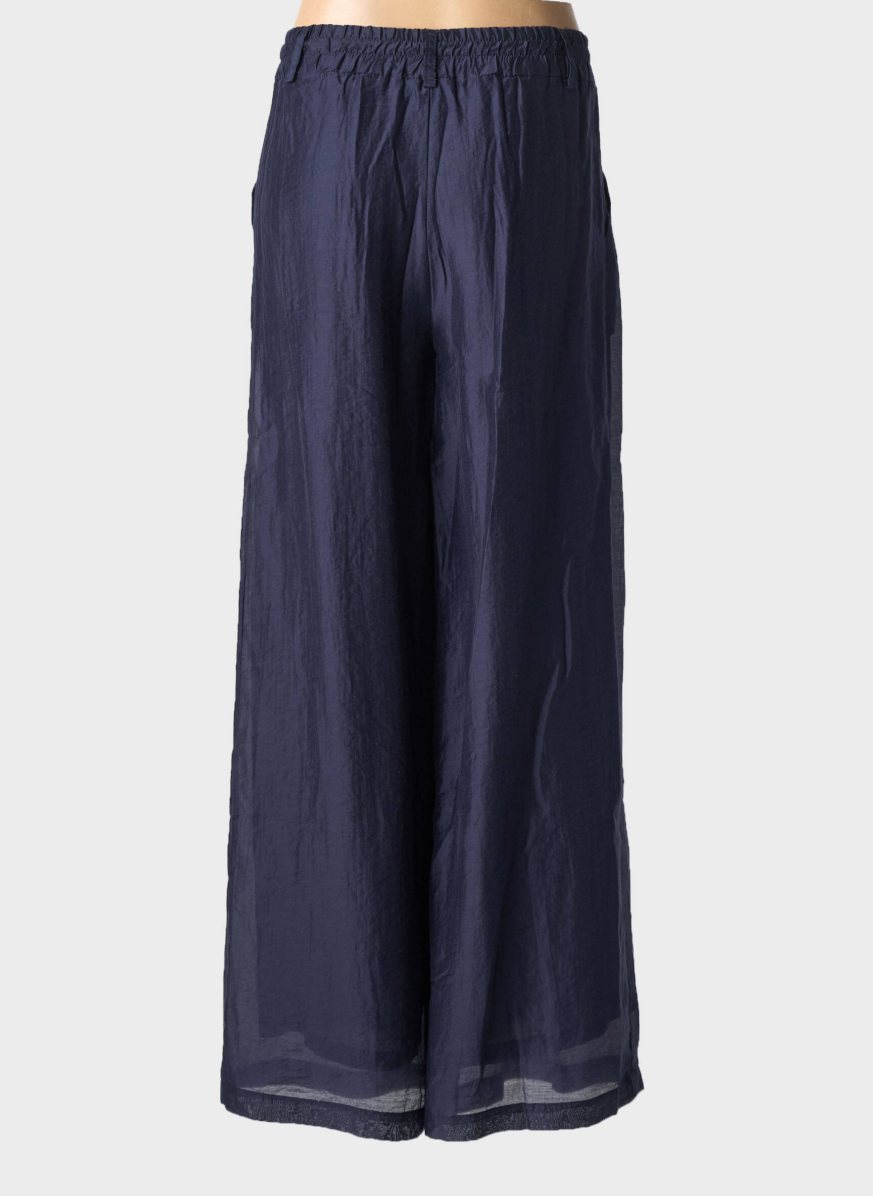 Pantalon larg țesătură crep mărime normală albastru TINSELS femeie