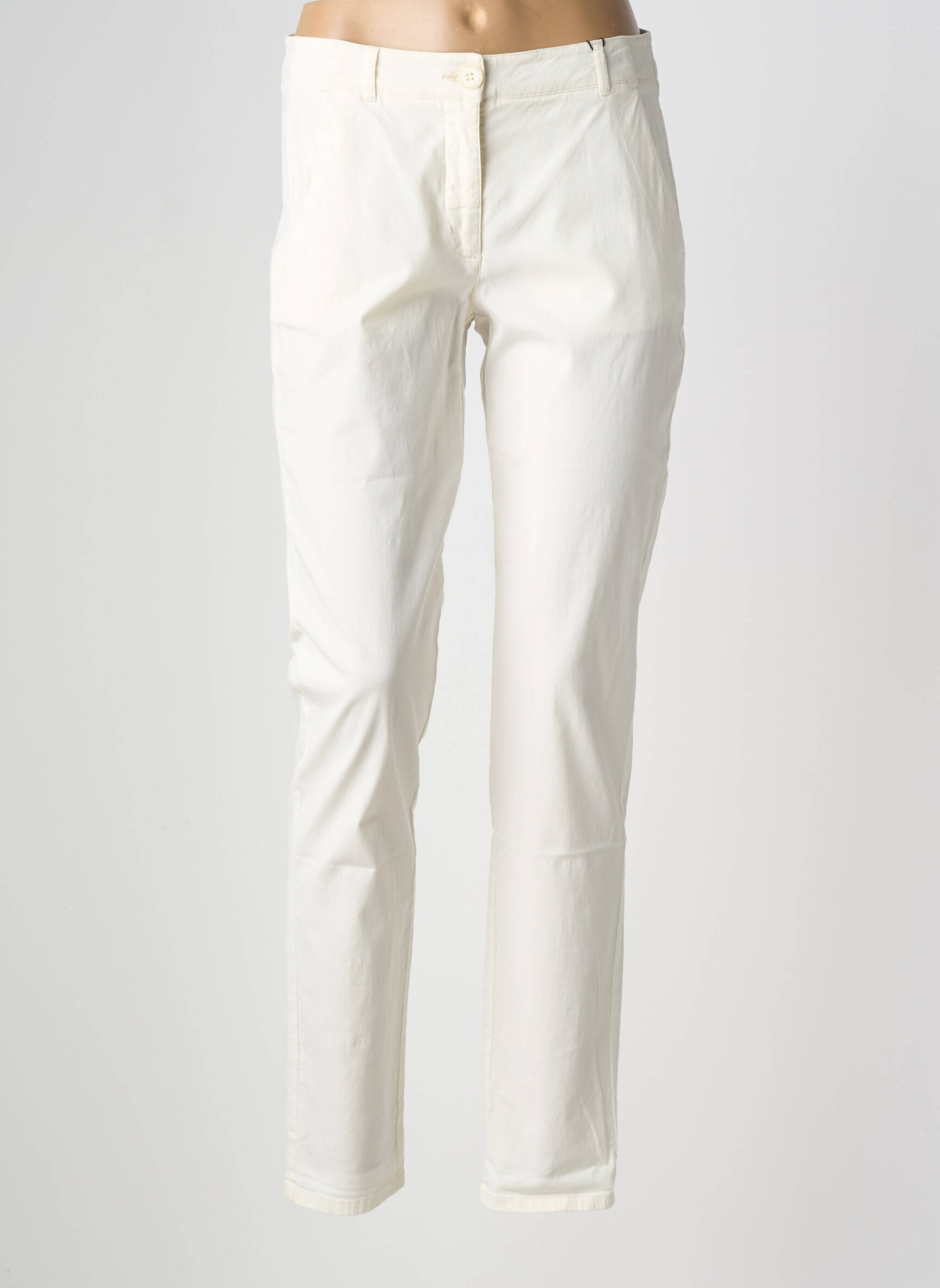 Pantalon chino țesătură poplin mărime normală bej BETTY BARCLAY femeie