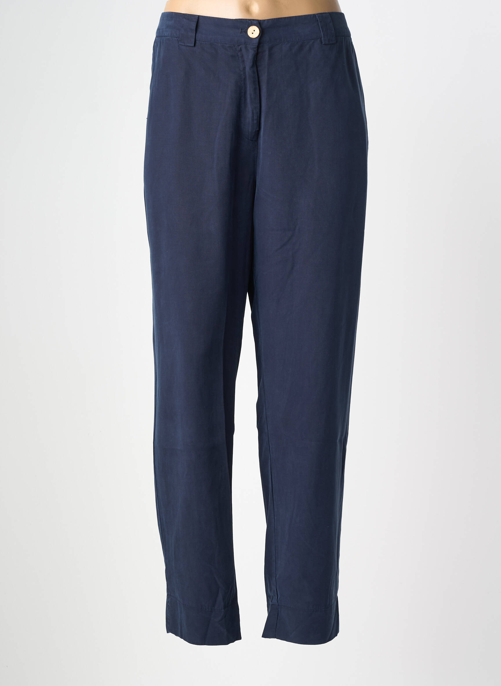 Pantalon chino talie joasă talie joasă albastru NICE THINGS femeie