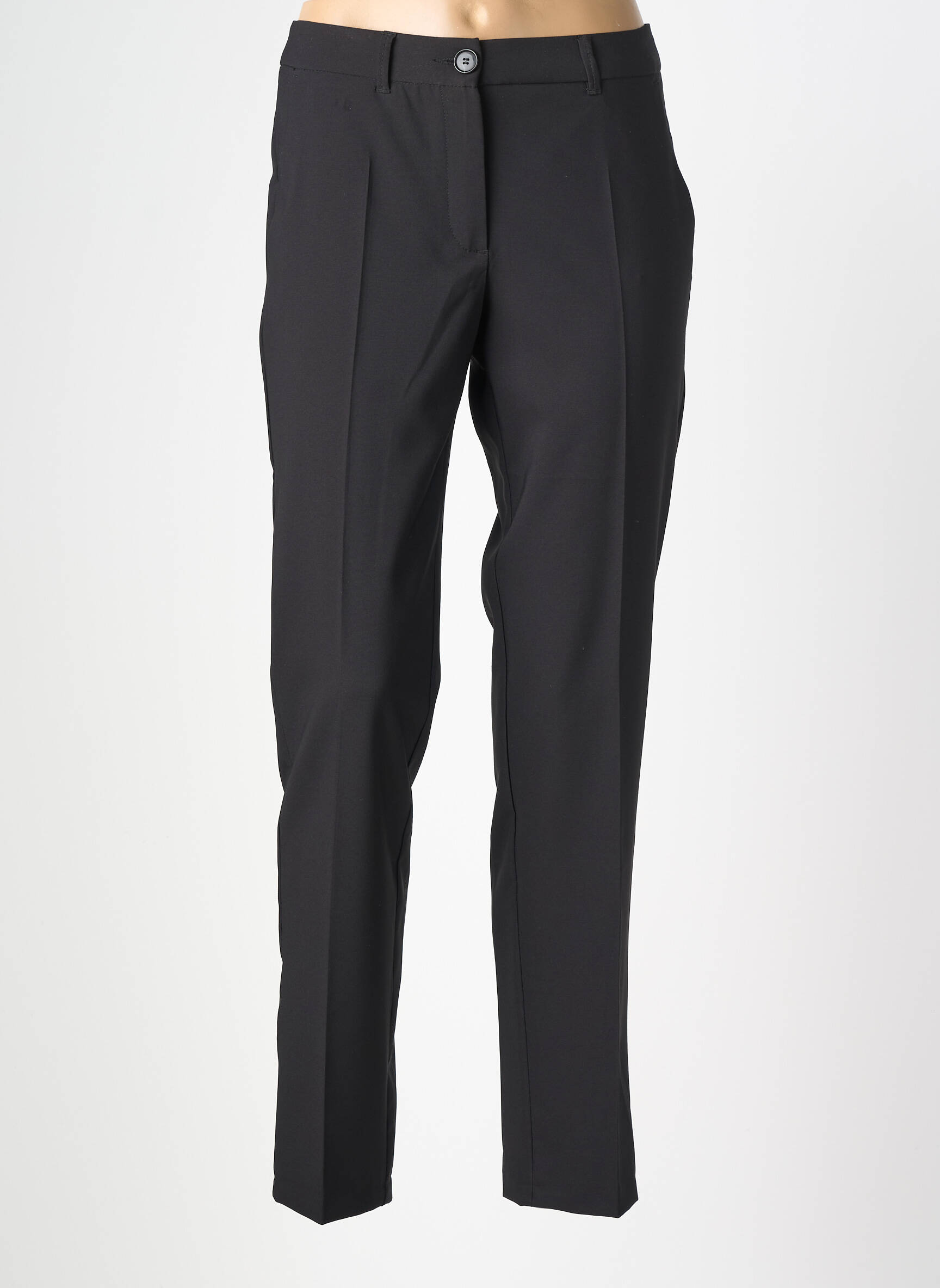 Pantalon chino țesătură poplin mărime normală negru BETTY BARCLAY femeie