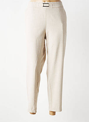 Pantalon 7/8 talie elastică mărime normală bej STREET ONE femeie