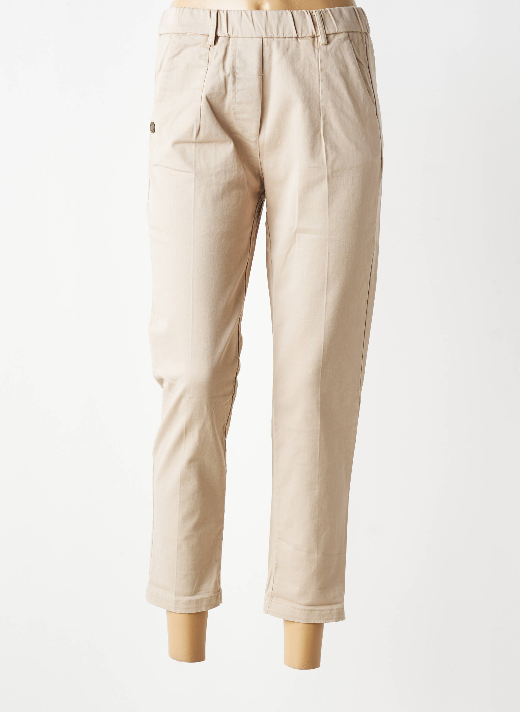 Pantalon drept mărime normală mărime normală bej PAKO LITTO femeie