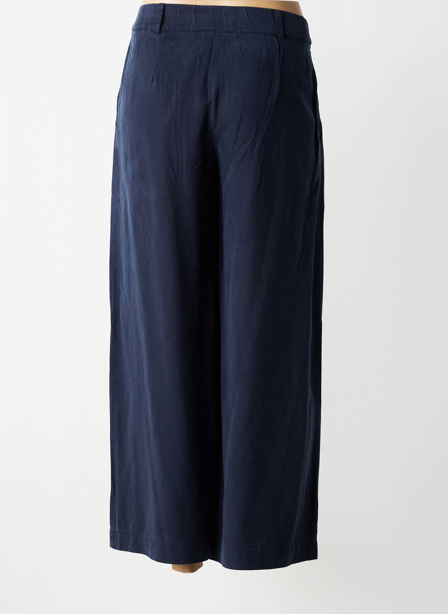 Pantalon 7/8 talie elastică mărime normală albastru NICE THINGS femeie