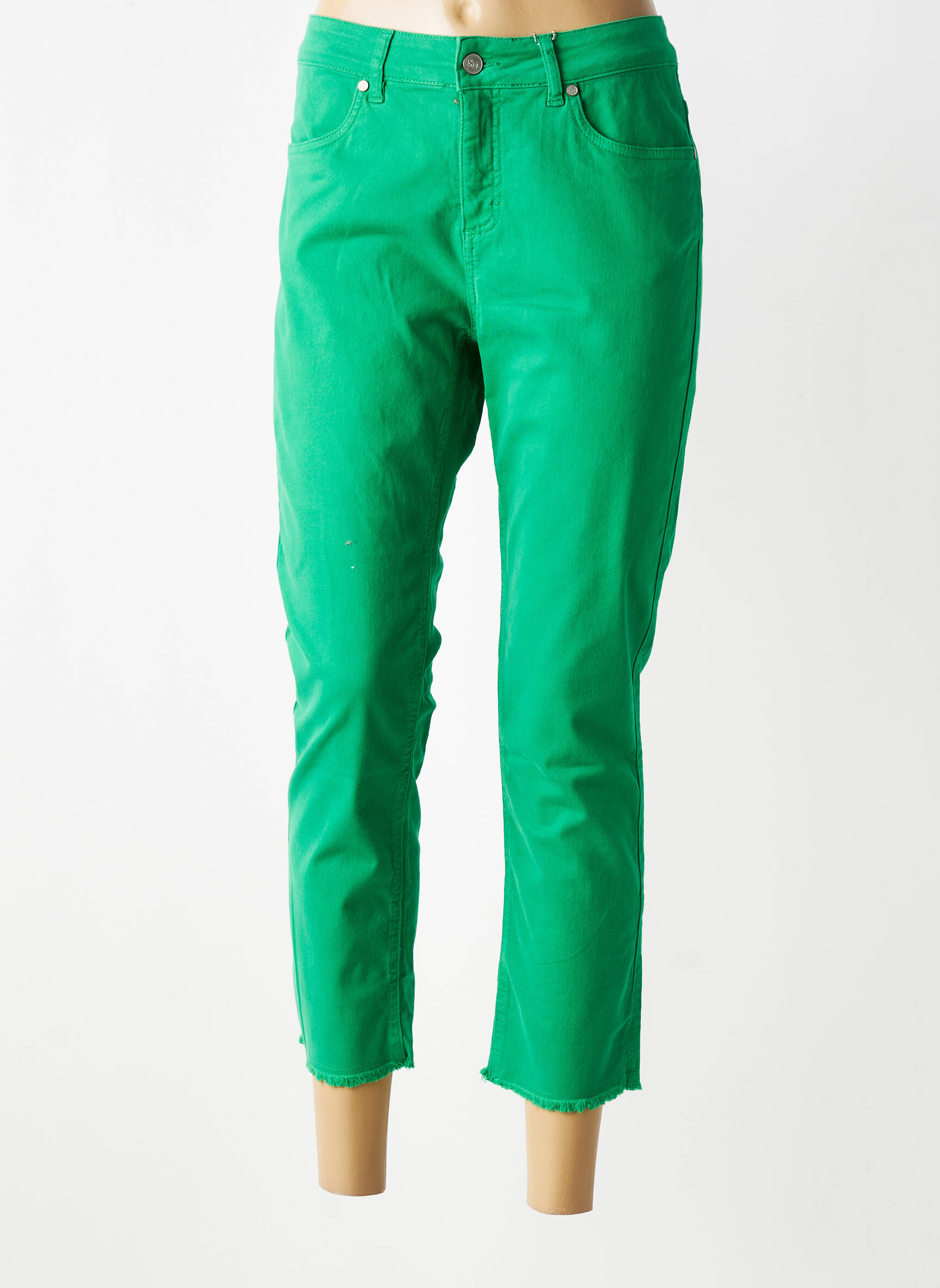 Pantalon 7/8 elasticitate mărime normală verde SIGNE NATURE femeie