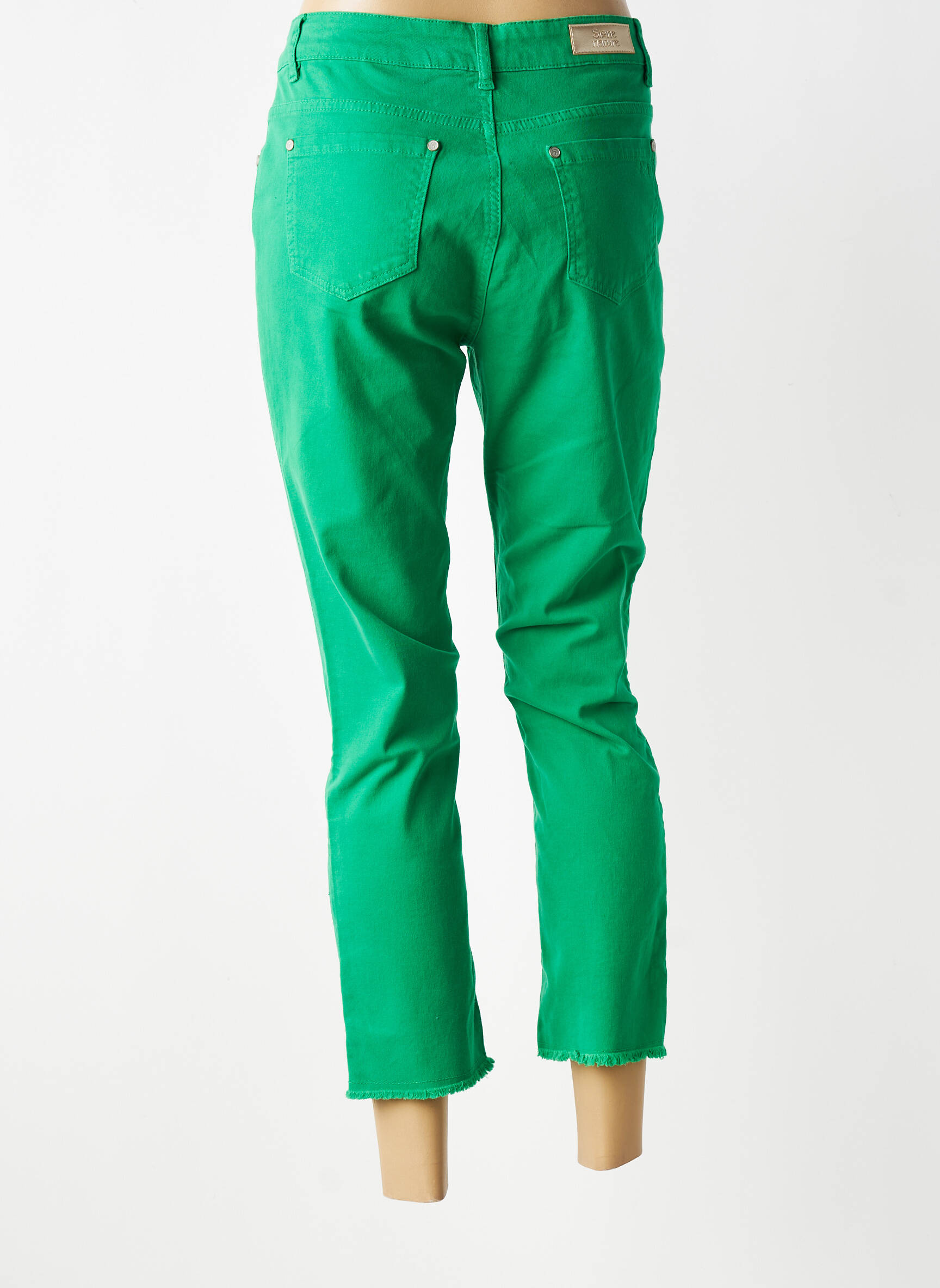 Pantalon 7/8 elasticitate mărime normală verde SIGNE NATURE femeie