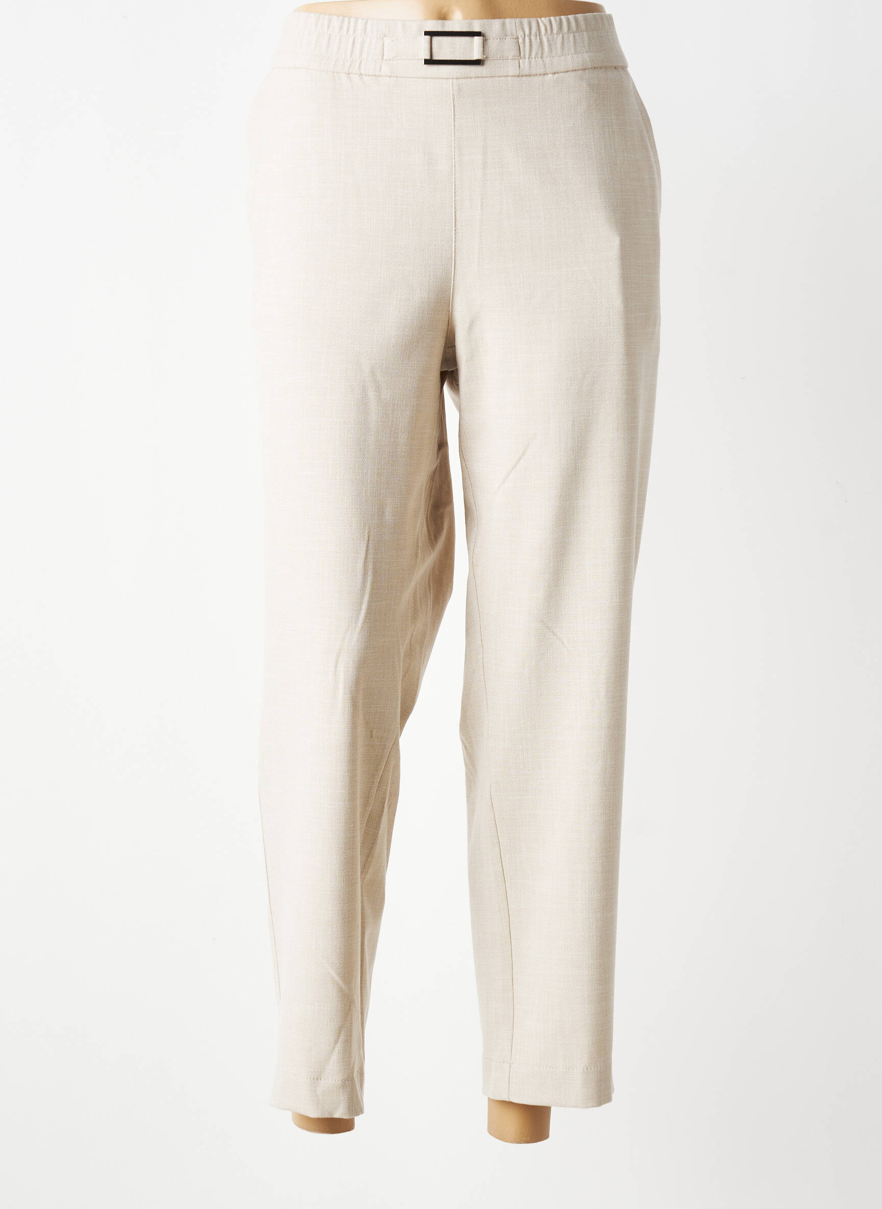 Pantalon 7/8 talie elastică mărime normală bej STREET ONE femeie