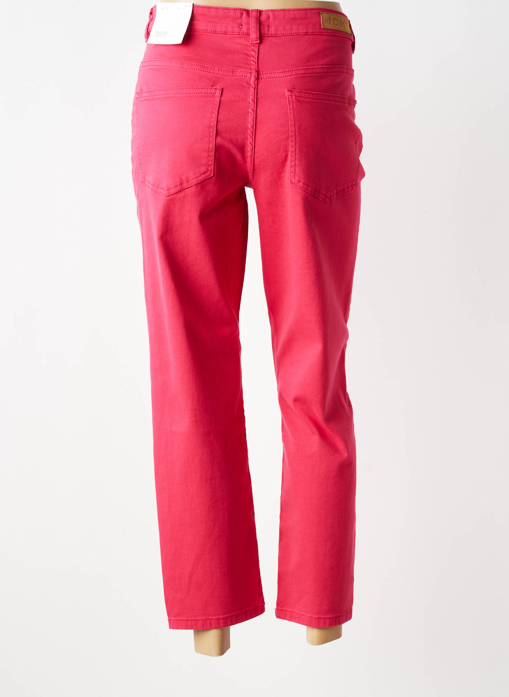Pantalon 7/8 elasticitate mărime normală roșu ICHI femeie