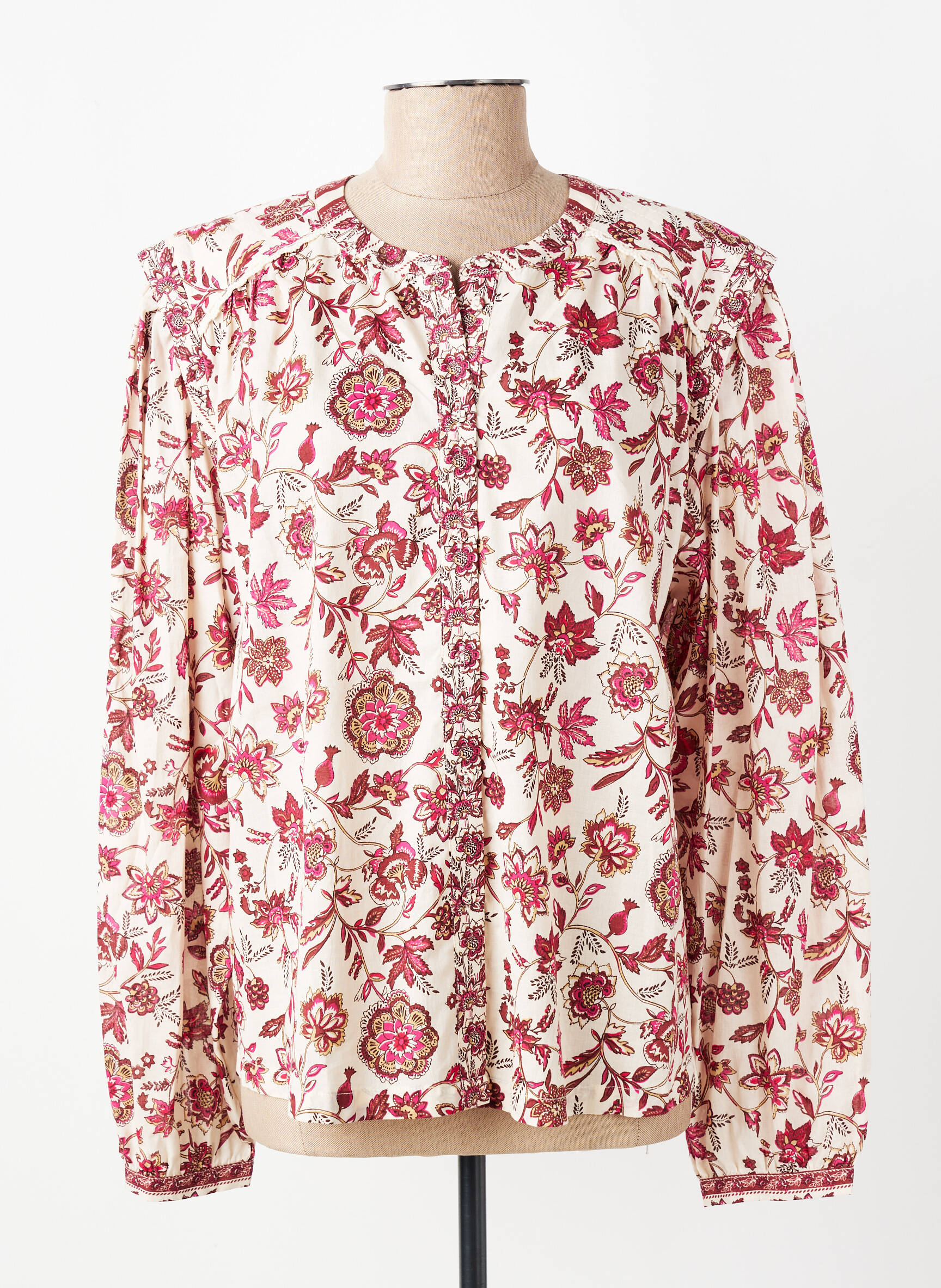 Cămașă imprimeu floral mâneci lungi roz GRACE & MILA femeie