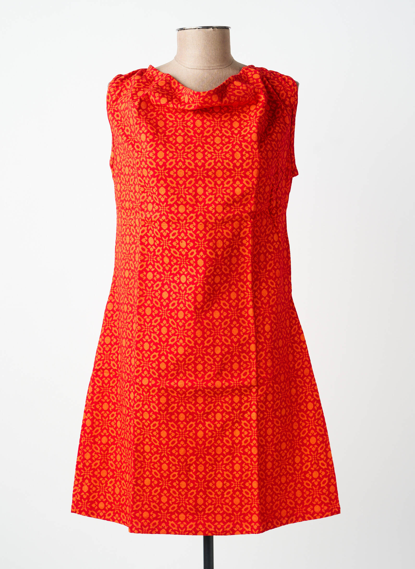 Rochie scurtă fără mâneci fără mâneci portocalie SINOE BY BAMBOO'S femeie