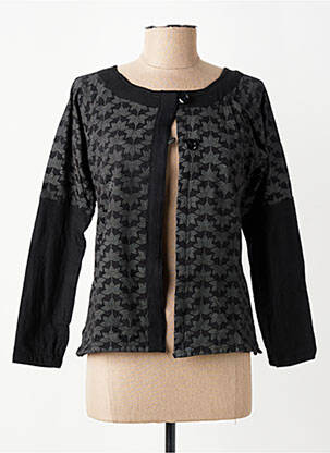 Jachete casual guler rotund negru BAMBOO'S femeie