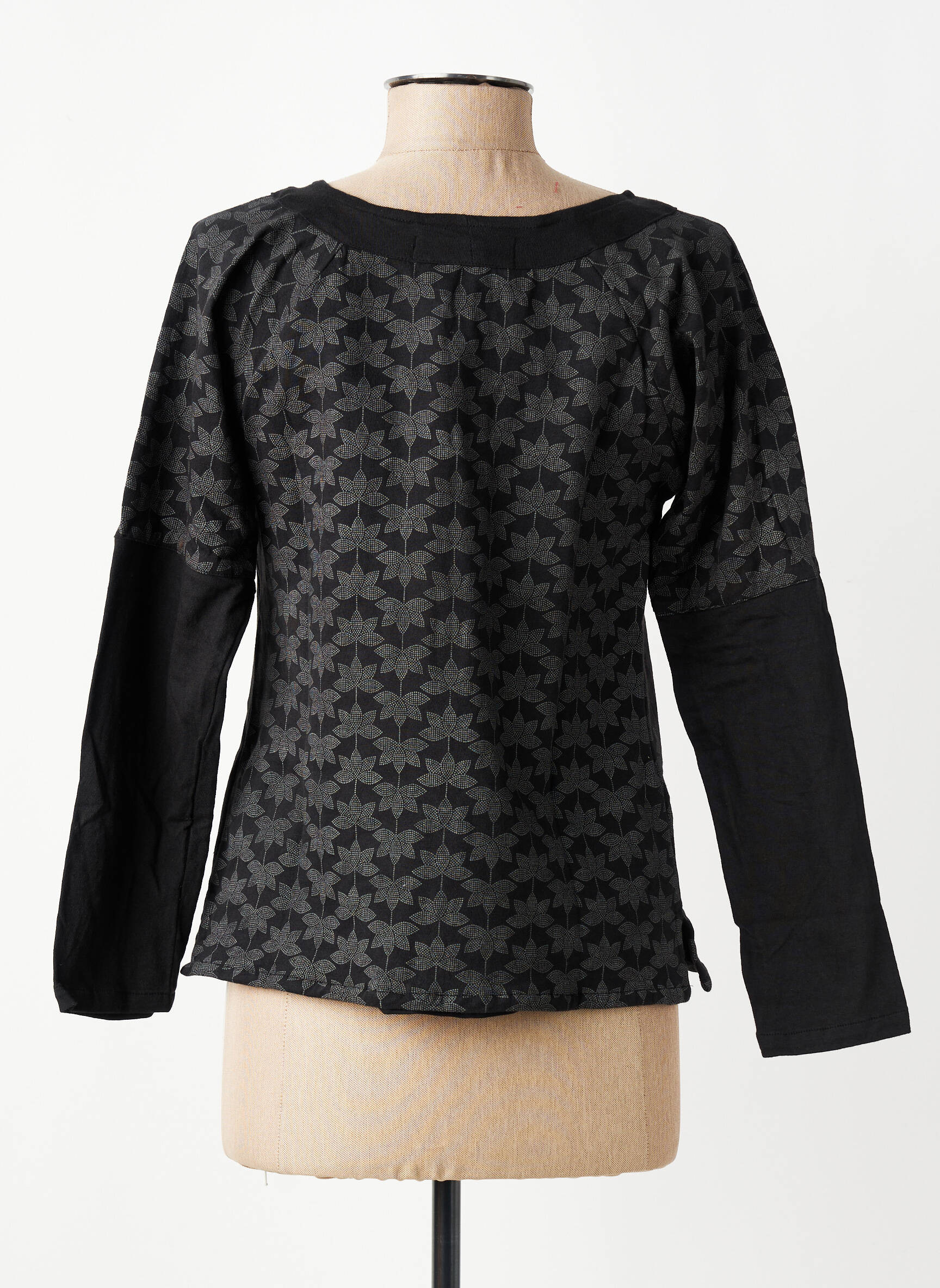 Jachete casual guler rotund negru BAMBOO'S femeie