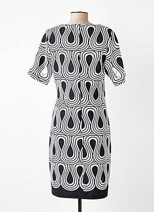 Rochie midi țesătură crep mâneci scurte negru FRANCE RIVOIRE femeie