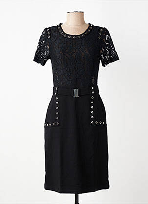 Rochie midi mâneci scurte mâneci scurte negru EVA KAYAN femeie