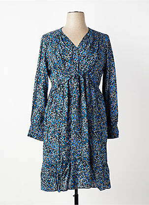 Rochie midi mâneci lungi mâneci lungi albastru EVA KAYAN femeie