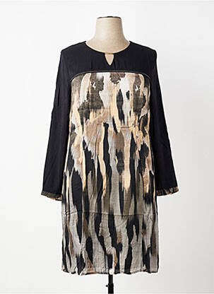 Rochie midi mâneci lungi mâneci lungi negru PAUSE CAFE femeie
