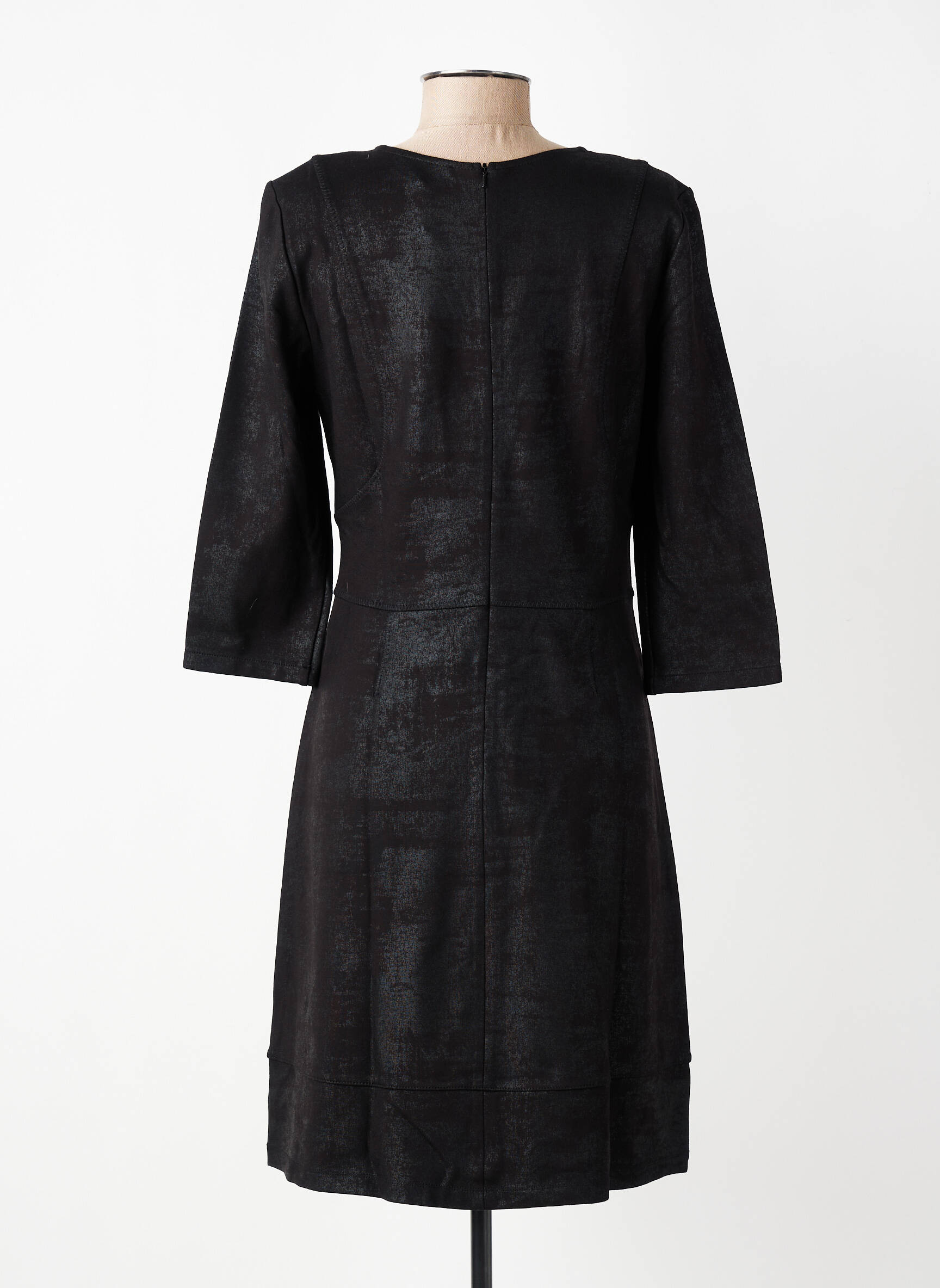 Rochie midi mâneci 3/4 mâneci 3/4 negru EVA KAYAN femeie
