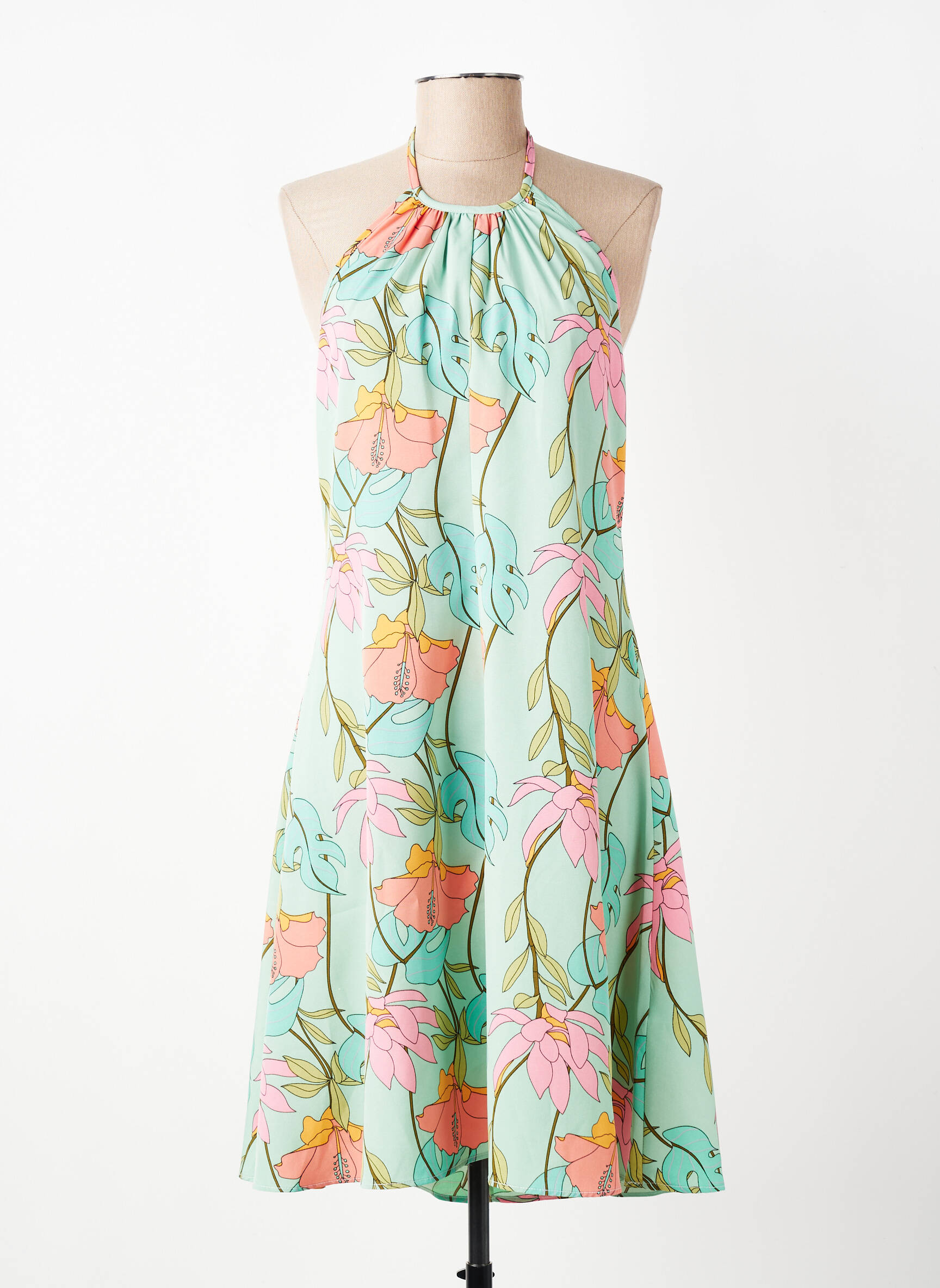 Rochie midi fără mâneci fără mâneci verde MOLLY BRACKEN femeie