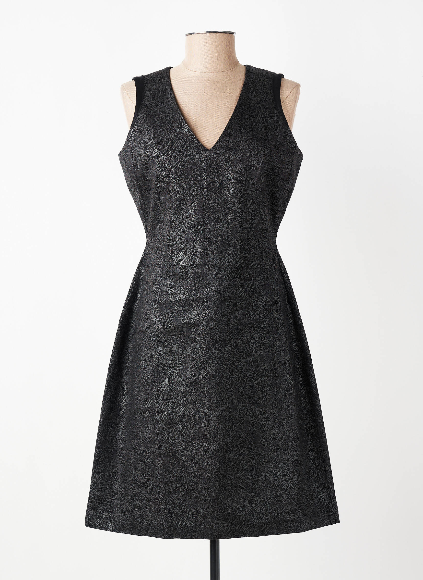 Rochie midi fără mâneci fără mâneci gri EVA KAYAN femeie