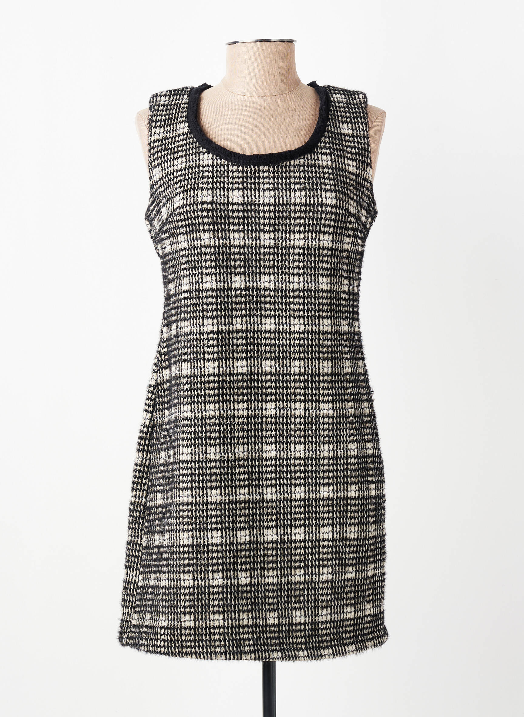 Rochie scurtă croială fluidă fără mâneci negru ARTIGLI femeie