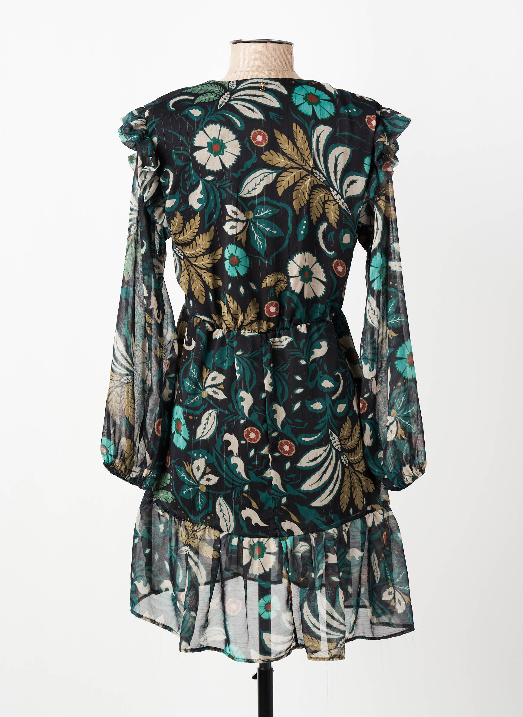 Rochie scurtă mâneci lungi mâneci lungi negru ARTIGLI femeie