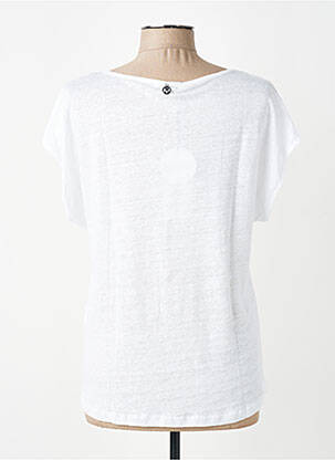 Tricou imprimeu fantezie mâneci scurte alb MALOKA femeie
