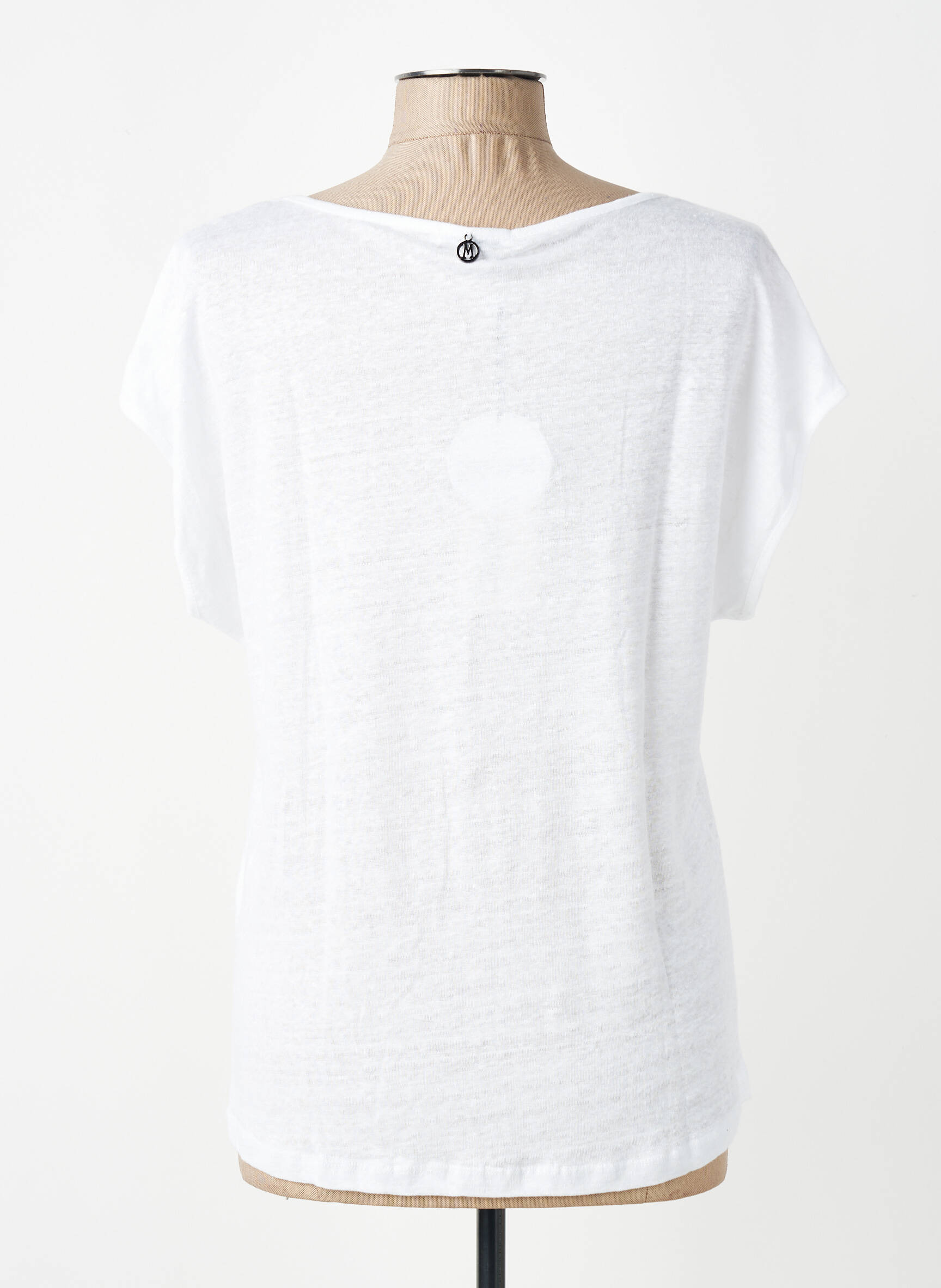 Tricou imprimeu fantezie mâneci scurte alb MALOKA femeie